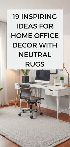 Opt for a cozy home office look by layering soft rugs with warm lighting and natural textures.