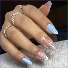 Trendy Spring Nail Inspiration to Inspire Your Next Mani 2024 | Spring Nails 2024 Trends Nagel Tips, Purple Diamond, Gold Powder, Her Nails, Pink And White Flowers, Color Powder, Pink Butterfly, Nails Inspo, Blue Nails