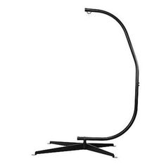 a black floor lamp on a white background