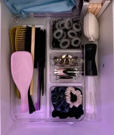 #haircare #hairstyles #hairbrush Makeup Beauty Room, Beauty Room Vanity, Room Organization Bedroom, Makeup Drawer Organization, Makeup Drawer, Vanity Drawers, Girly Room, Room Redo