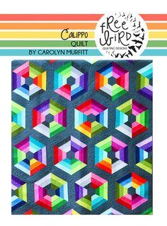 a colorful quilt is featured on the cover of a book called free spirit by carol nurrit