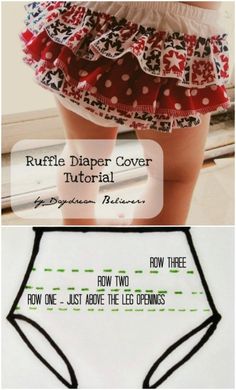 Couture Bb, Ruffle Bloomers, Baby Diy, Creation Couture, Baby Crafts, Diaper Cover, Learn To Sew, Sewing For Kids