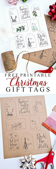 the printable christmas gift tags are ready to be made