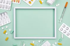 Medical Frame, Pharmacy Art, Empty Frame, Retro Crafts, Photo Arrangement, Craft Label, Medical Wallpaper, Pharmacy Design, Empty Frames