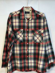 Backpacker Plaid Flannel Button Up Shirt Red Blue Green Size XL 17-17 1/2...1023-p Green Flannel, Vintage Plaid, Red Blue Green, Plaid Flannel, Anton, Button Up Shirt, Plaid Shirt, Women's Plaid Shirt, Red Green