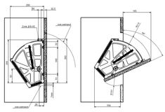 an architectural drawing shows the interior and side view of a car