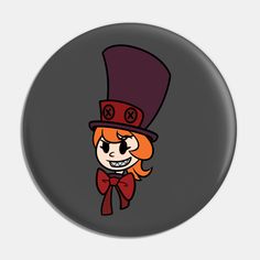 a cartoon character wearing a top hat and bow tie with an evil look on his face