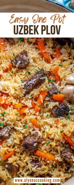 easy to make plov recipe with carrots and rice