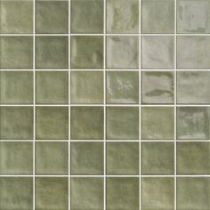 an image of a tile wall that looks like it is made out of green tiles