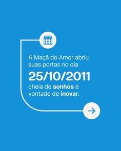 a blue background with white text that says,'la maca do anor abru sus portas no dia 25 / 10 / 01 / 2011