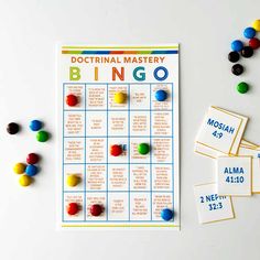 a printable game for kids to play with their family and friends, including candy