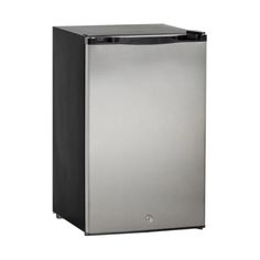 a stainless steel refrigerator on a white background