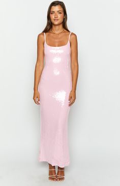 Rosalie Pink Sequin Maxi Dress Pink Sparkly Prom Dress, Sparkly Prom Dress, Statement Heels, Pink Sequin Dress, Pink Long Dress, Prom Midi Dress, Sequin Maxi, Sequin Maxi Dress, Sequin Gown