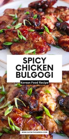 Whip up a quick and flavorful meal with Easy Chicken Bulgogi! This Korean classic features tender chicken marinated in a savory-sweet bulgogi sauce, perfect for a delicious dinner that’s ready in no time. Great for busy weeknights or when you’re craving some Korean comfort food during the fall and winter months. Save this recipe and enjoy a taste of Korea at home this season! Korean Food Recipes Diet, Healthy Dinner Recipes Korean, Korean Braised Chicken Recipes, Healthy Korean Dinner Recipes, Korean Meat Recipes, Kbbq Korean At Home, Simple Korean Recipes, Asian Snack Recipes, Korean Food Ideas