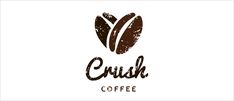 a coffee logo with the word crush on it