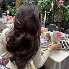 Low Layers, Brunette Aesthetic, Hair Motivation, Hair Goal, Hair Tint, Bald Hair, Ribbon Hairstyle, Permed Hairstyles, Good Hair Day