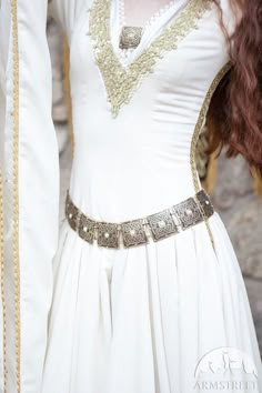 Guinevere Dress, The Accolade, Medieval Belt, Medieval Wedding, Chemise Dress