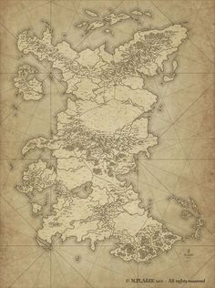 an old map of the middle earth