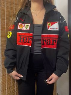 Driver Uniform, Ferrari Girl, Racing Apparel, Crew Team, Sporty Jacket, Grand Prix Racing, Team Jackets, Riders Jacket