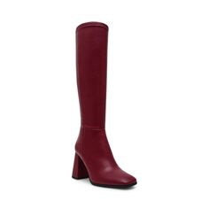 PRICES MAY VARY. Man-made upper material 3.5 inch heel height Man-made lining Faux-leather boot shaped Red Heeled Boots, Red Heel Boots, Red Knee High Boots, Red Leather Boots, Faux Leather Boots, Red Boots, Red Heels, Leather Boot, 5 Inch Heels