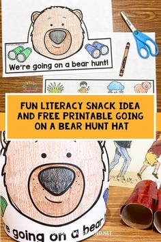 We LOVE activities to go with books! This Bear Hunt Printable Hatt is a fun activity for your kids to recall and retell the story. Bear Counter Activities, Going On A Bear Hunt Activities, Fairytale Stem, Bear Hunt Song, Camp Kindergarten, Reading Preschool, Love Activities, Camping Preschool