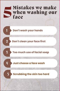 🌟 Uncover the Secrets to Glowing Skin! 🌟 Are you making these common face washing mistakes? 😱 Let's set the record straight and keep your skin happy and healthy. Here are the top 5 mistakes to avoid: Say goodbye to these mistakes and hello to a radiant complexion! 💁‍♀️💆‍♂️ #SkincareTips #HealthySkin #GlowingComplexion #BeautySecrets Night Time Skin Care Routine, Face Washing, Facial Soap, Glowing Complexion, Happy And Healthy, Wash Your Hands, Makeup Techniques, Beauty Secrets, Face Wash