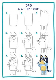 step by step instructions for how to draw cartoon characters