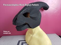 This pattern is based on the dinosaur, Parasaurolophus, and features a moving jaw! This base pattern will guide you through every step of making your own raptor mask. You can also watch this video tutorial for more tips and tricks: https://youtu.be/zYcXfx9-83A?si=un5DBpGW7d-4xW_n You are welcome to sell any finished products made with this base pattern, as long as you give credit to me and link back to this listing. Please do not sell unfinished bases or resell or distribute the pattern itself. Thank you for your support! Recommended Materials: EVA foam -I recommend 6mm, but you can use 3, 4, 5 or 6 mm. I would not go thinner or thicker than those. I like getting mine from The Cosplay Pros or HD foam from Blick art supplies. Printer and 8.5" x  11" paper Scissors - To cut the pattern after Fursuit Head Pattern, Dinosaur Parasaurolophus, Rubber Cement, Fursuit Head, Sharpie Marker, Paper Scissors, Pointed Pen, Eva Foam, Digital Pattern