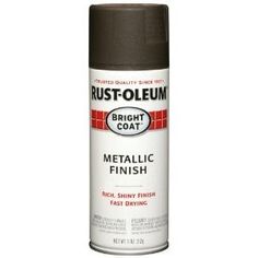 rustoleum bright coat metallic finish spray paint, 12oz aero grey / brown