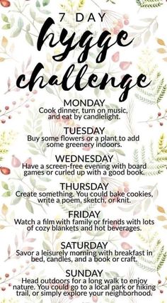 Hygge Challenge, Steps Challenge, Hygge Life, Hygge Lifestyle, Vie Motivation, Writing Poems, Self Care Activities, Mental And Emotional Health, Self Improvement Tips