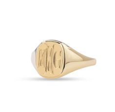 Cushion Signet | Over The Moon Luxury 22k Gold Signet Ring For Anniversary, Luxury Sapphire Signet Ring As Promise Ring, Classic Yellow Gold Oval Signet Ring, Classic Formal Signet Ring, Classic Oval Yellow Gold Signet Ring, Classic 14k Gold Signet Ring For Formal Occasions, Classic Signet Ring For Formal Occasions, Classic Polished Signet Ring For Formal Occasion, Gold Signet Ring With Classic Design For Formal Occasions