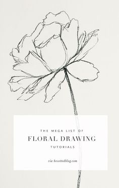 an image of a flower with the text below it that reads, the mega list of floral drawing techniques