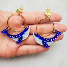 Whale Earrings, Whimsical Earrings, Laser Cut Jewelry, Laser Cut Earrings, Humpback Whale, Acrylic Jewellery, Funky Jewelry, Woven Bracelets, Acrylic Earrings