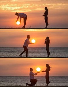 the silhouettes of two people holding hands at sunset