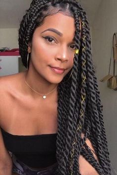 Tranças Faux Locs, Hair For Faux Locs, Afro Twist Hair, Springy Afro Twist, Hair Extensions For Black Women, Extensions For Black Women, Twist Braiding Hair, Marley Twist, Twisted Braid