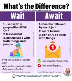 two different ways to say what's the difference between wait and awel in english