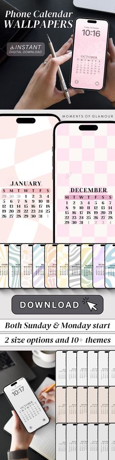 an image of a desktop computer screen with calendars on the front and back side