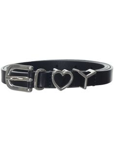 black calf leather smooth grain front buckle fastening logo plaque heart motif punched holes adjustable fit When buying this unisex item, keep in mind that it is graded in standard men's sizing. Aviator Watch, Heart Motif, Balenciaga Track, Office Bag, Y Project, Fine Watches, Fine Jewelry Bracelets, Custom Watch