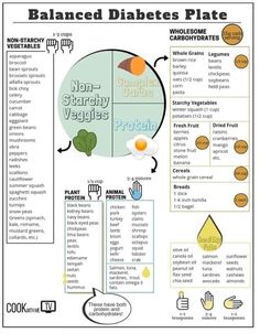 the balanced diet chart with different foods on it