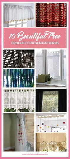 the top ten beautiful free crochet curtain patterns for curtains and valances