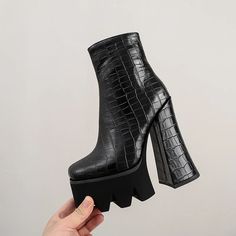 Radd Women's Black Platform Ankle Boots | Ultrasellershoes.com – Ultra Seller Shoes Black Platform Ankle Boots, Goth Platforms, Basic Boots, Winter Ankle Boots, Super High Heels, Platform Ankle Boots, Black Boots Women, Black Platform, Ladies Shoes