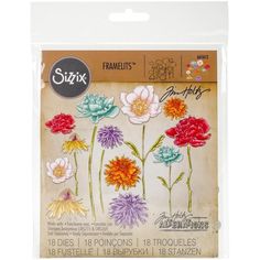 a package of stickers with flowers on it's side and the words stix