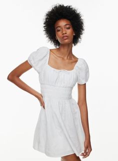 KAY DRESS | Aritzia Smocked Mini Dress, Ribbed Mini Dress, Minimalist Dresses, Lounge Dress, White Halter Maxi Dress, Poplin Dress, Mini Slip Dress, Fantasy Dress, Mini Cocktail Dress