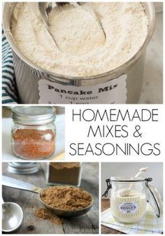 homemade mixes and seasonings collage