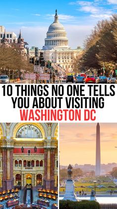 the washington dc skyline and capitol building with text overlay that reads 10 things no one tells you about visiting washington dc