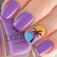 Hawaii Vacation Nails, Fun Vacation Nails The Beach, Mermaid Manicure, Vaca Nails, Beach Nail Art Designs, Beach Themed Nails, Cruise Nails, Unghie Nail Art