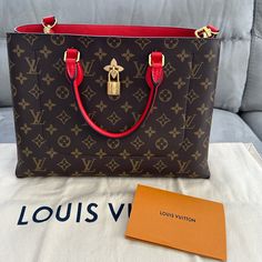 Brand New Condition Only Worn Twice In Perfect Condition Red Interior Adjustable Straps Cheap Louis Vuitton Bags 1stdibs, Louis Vuitton Bag Limited Edition, Rare Louis Vuitton Handbags, Louis Vuitton Totes Louis Vuitton Official, Louis Vuitton Red Bag, Louis Vuitton Totes, Red Interiors, Womens Tote Bags, Adjustable Straps