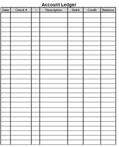 a printable account log is shown in the form of a spreadsheet,