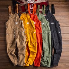 Cargo Overalls, Overall Men, Ropa Upcycling, Men Jumpsuit, American Street, Pocket Jumpsuit, Shirt Casual Style, Overalls Pants, Mens Cargo