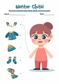 the paper doll is showing how to make it's own clothes for winter clothing